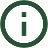 Black information symbol lowercase letter i inside a black circle on white background.