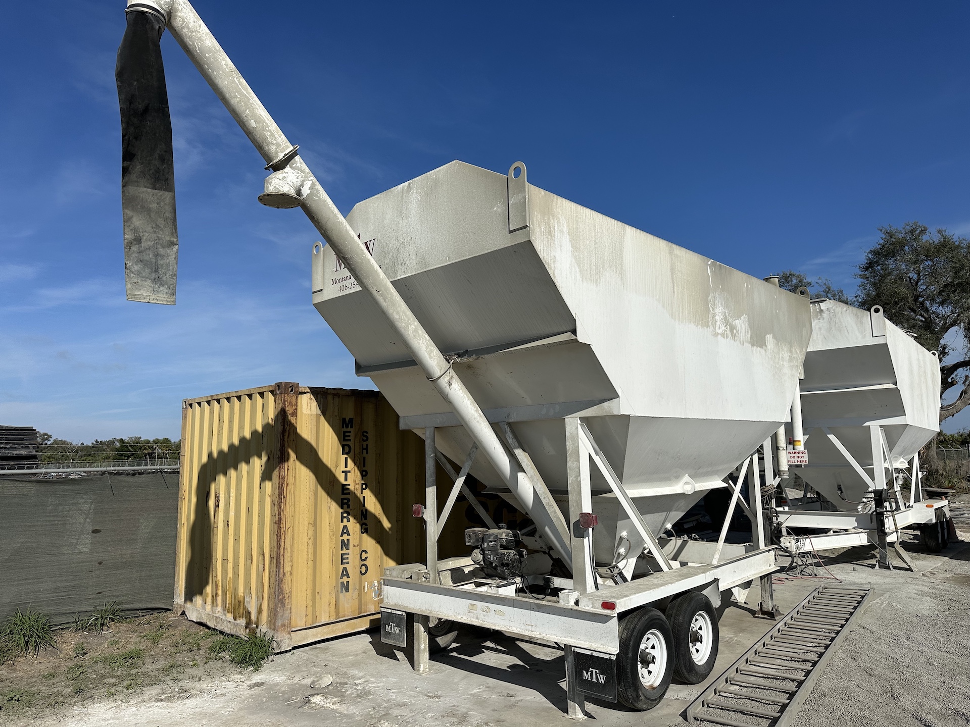 2022 200 BBL Montana Low Profile Portable Cement Silo For Sale Used Gas