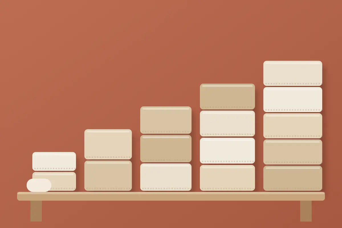 Illustration de serviettes de bain en éponge de formats différents