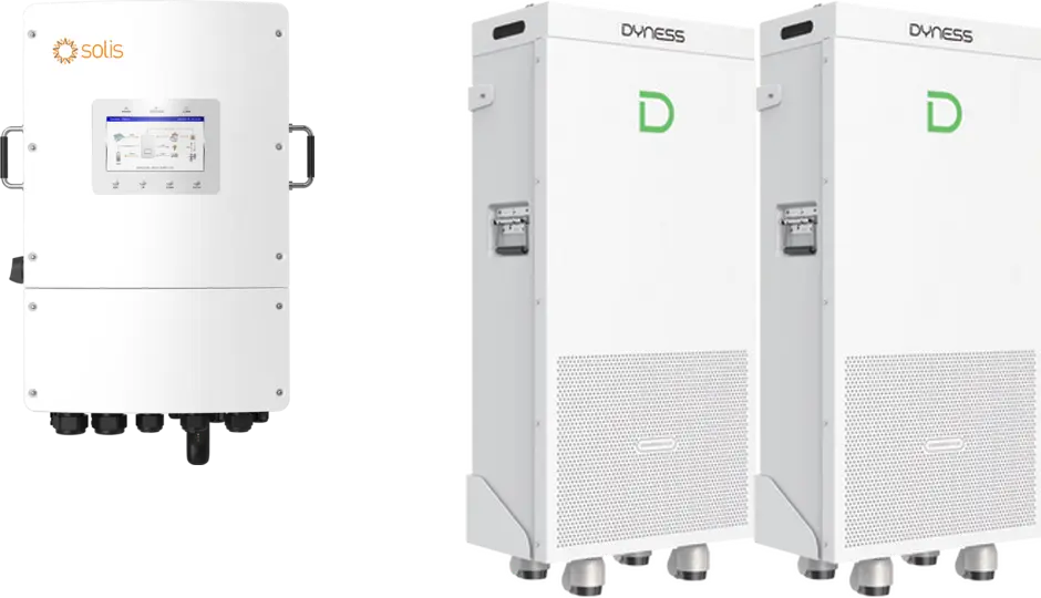 Solis 15 kW -hybridi-invertteri ja kaksi Dyness PowerBrick Plus -akkua