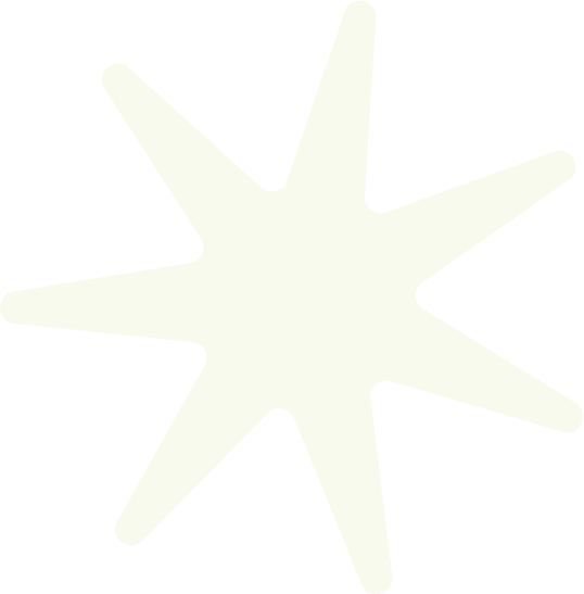 This is a star icon used by Studio Anemone throughout it's branding, in this case the colour is a very light cream white