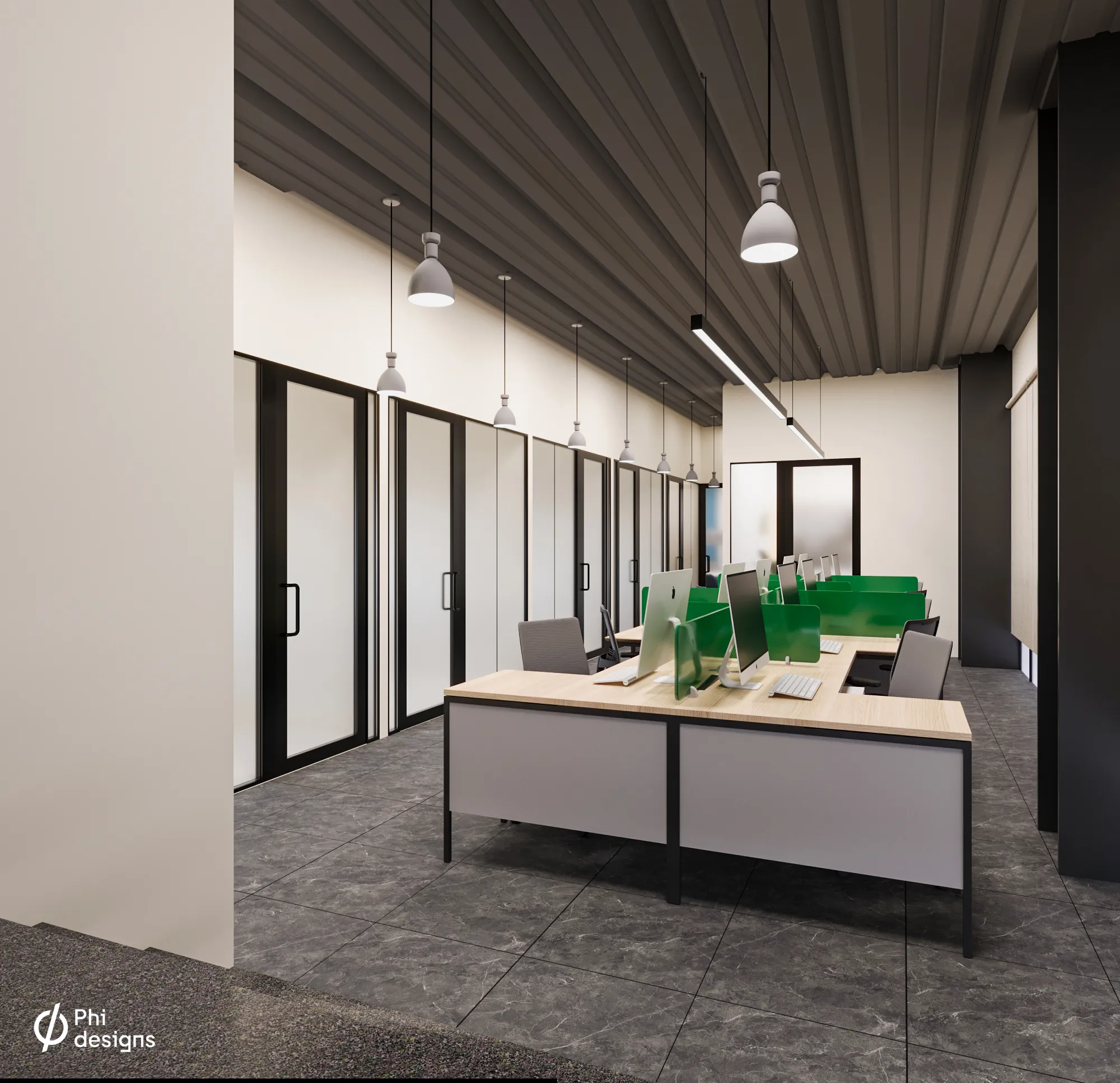 Horizontal’s Inviting Office Reception Area Designed by Phi Designs