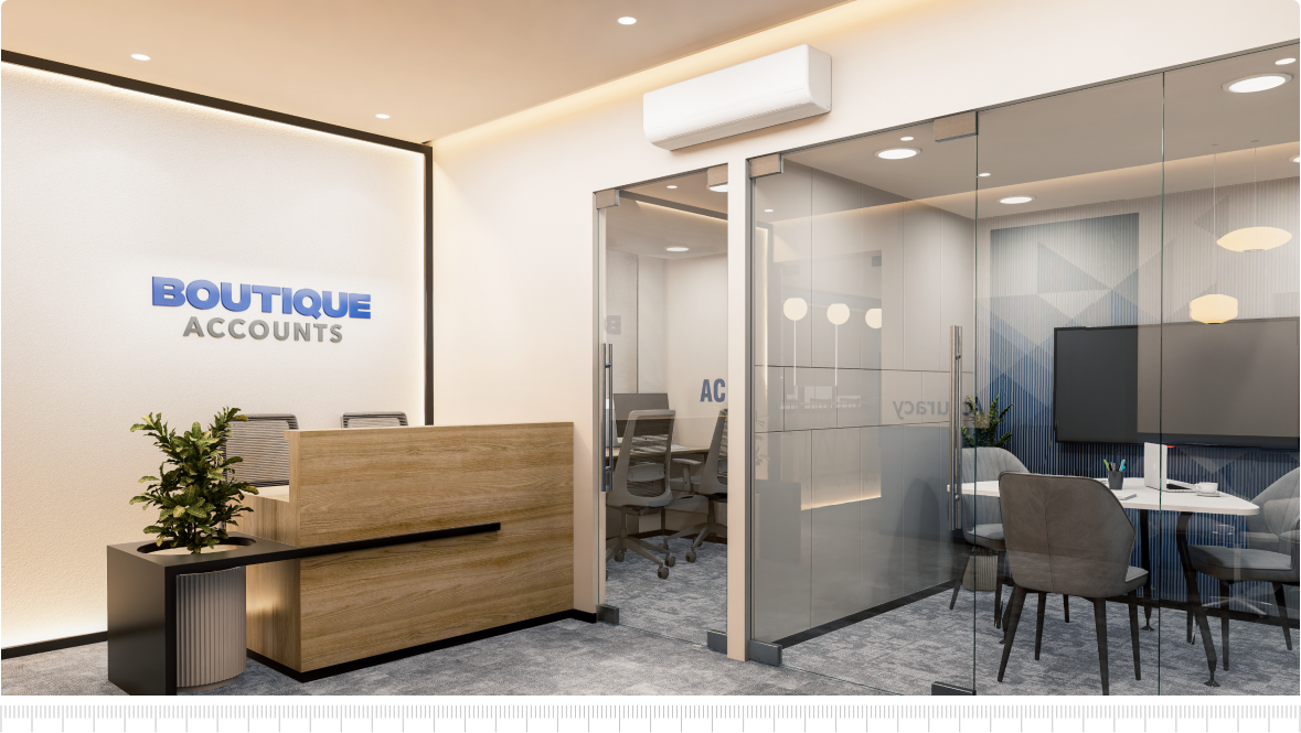 Horizontal’s Welcoming Office Reception Area Designed by Phi Designs