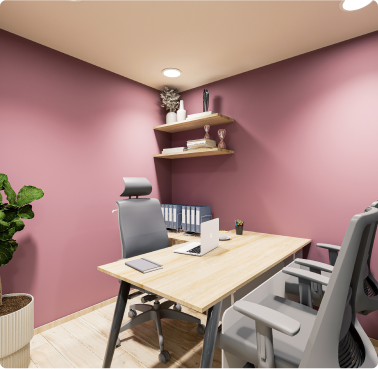 Horizontal’s Courlful Office Dining area Designed by Phi Designs
