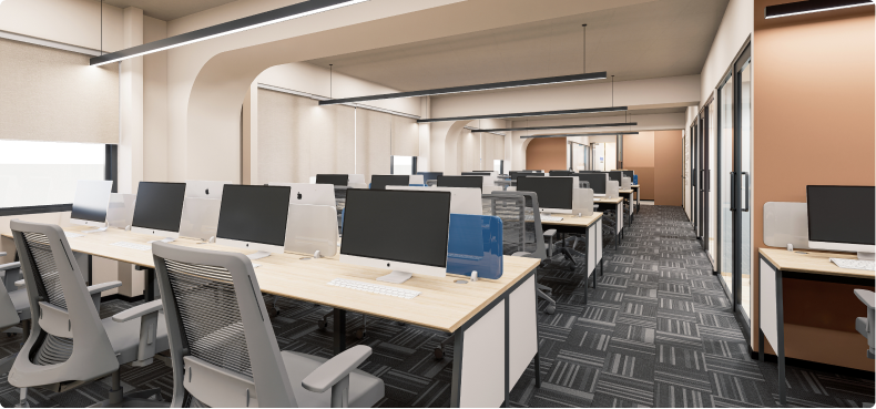 Horizontal’s Inviting Office Reception Area Designed by Phi Designs