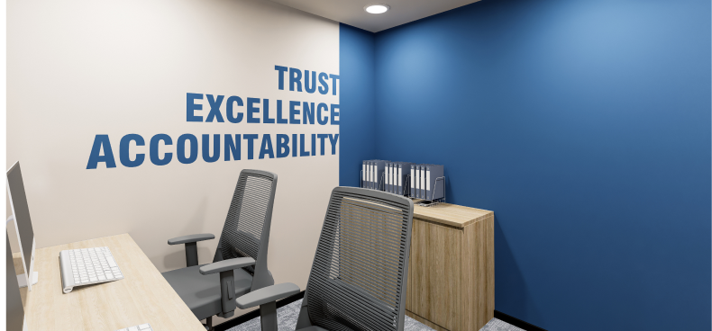 Horizontal’s Inviting Office Reception Area Designed by Phi Designs
