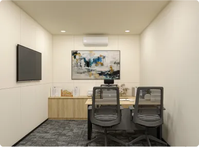 Horizontal’s Courlful Office Dining area Designed by Phi Designs