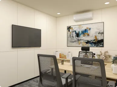 Horizontal’s Courlful Office Dining area Designed by Phi Designs