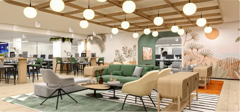 Horizontal’s Inviting Office Reception Area Designed by Phi Designs