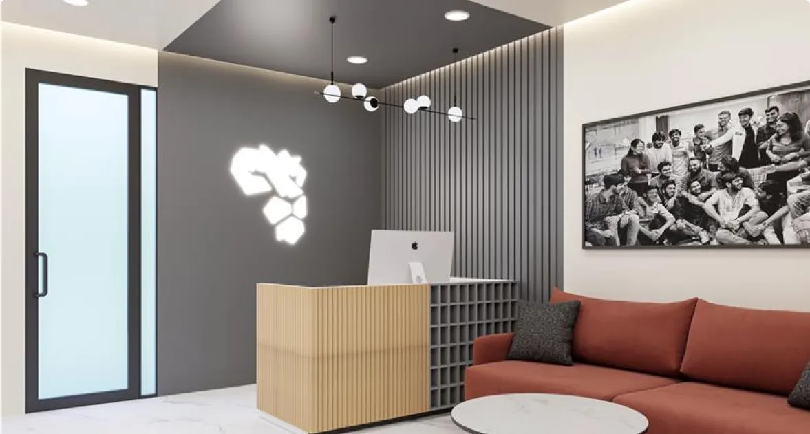 Horizontal’s Welcoming Office Reception Area Designed by Phi Designs