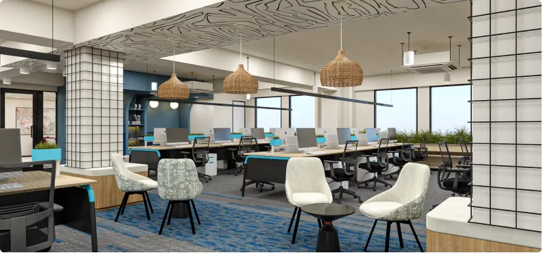Horizontal’s Inviting Office Reception Area Designed by Phi Designs