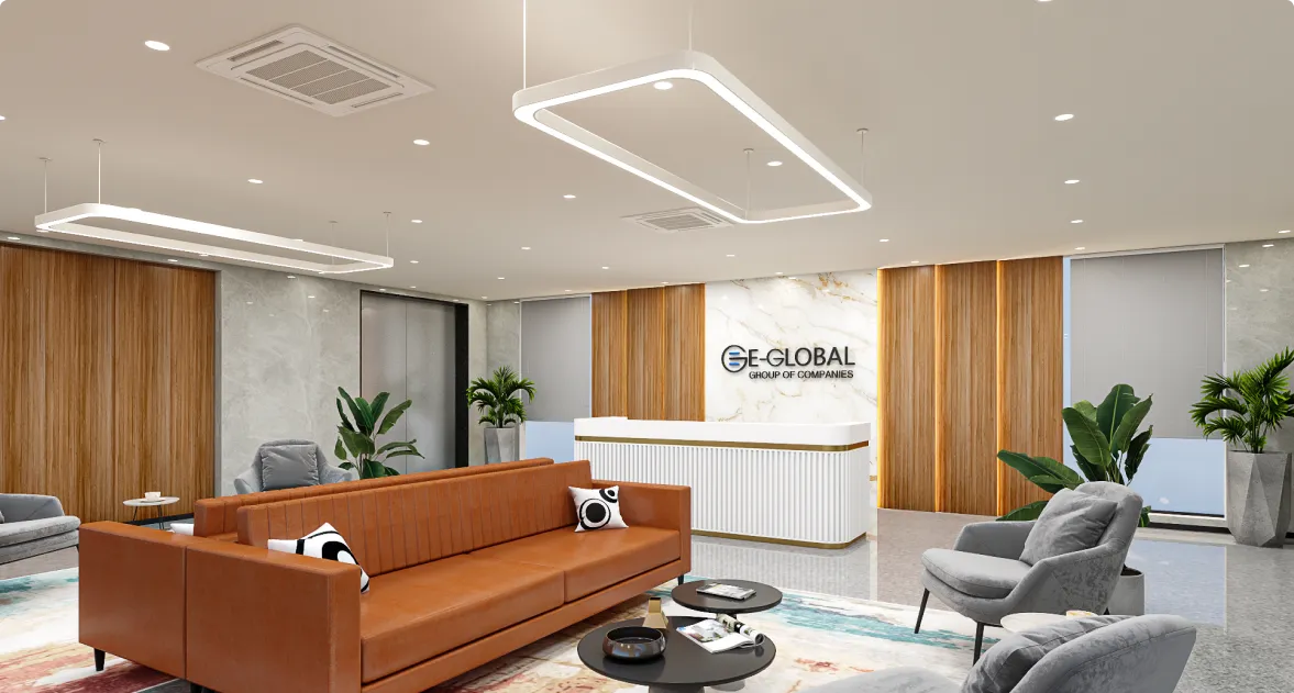 Horizontal’s Welcoming Office Reception Area Designed by Phi Designs