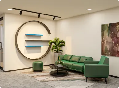 Horizontal’s Courlful Office Dining area Designed by Phi Designs