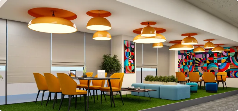 Horizontal’s Inviting Office Reception Area Designed by Phi Designs