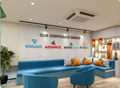 Horizontal’s Courlful Office Dining area Designed by Phi Designs
