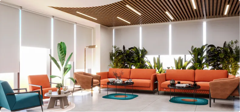 Horizontal’s Inviting Office Reception Area Designed by Phi Designs