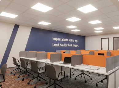 Horizontal’s Courlful Office Dining area Designed by Phi Designs