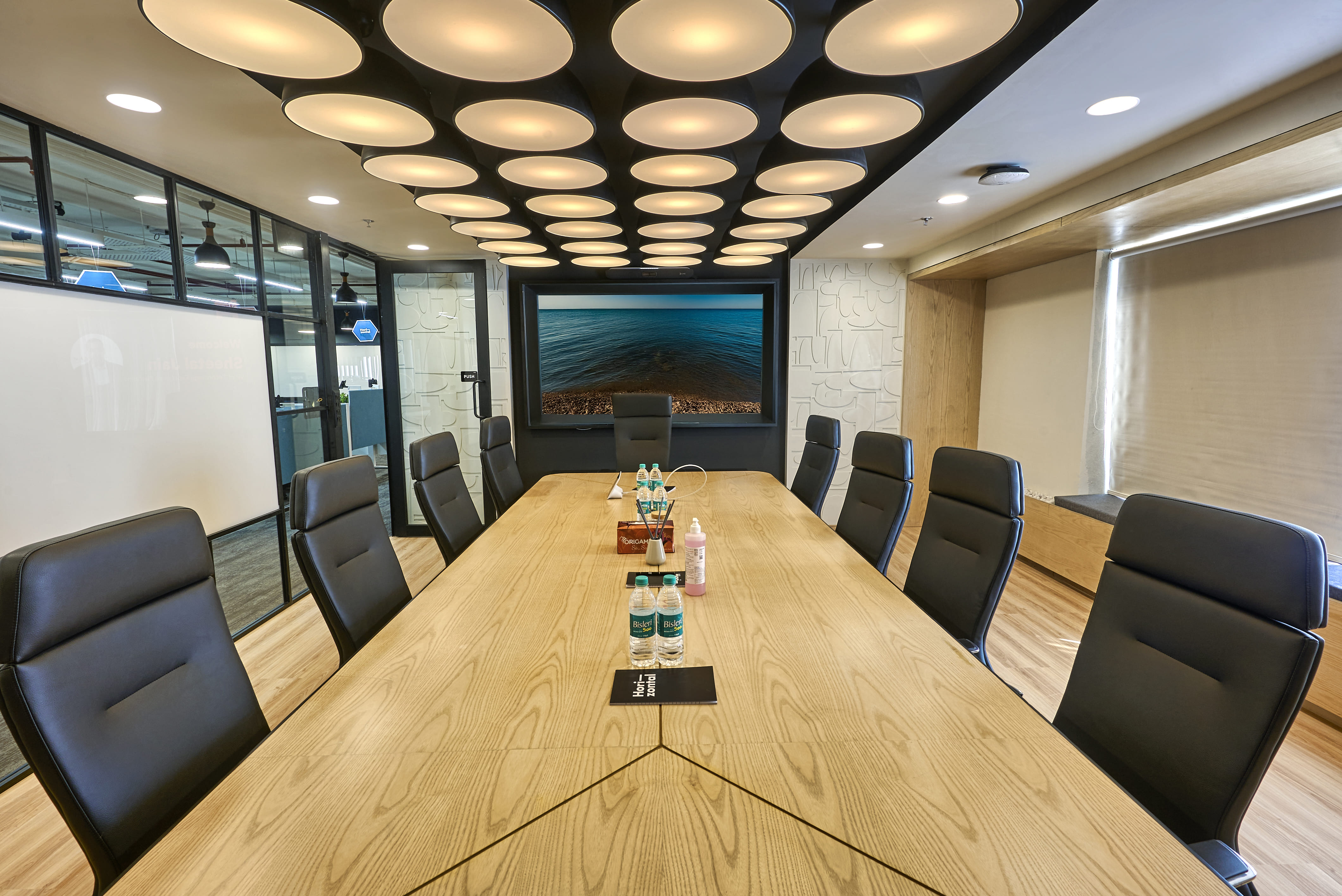 Coordinated Office Conference Room Designed by Phi Designs Office Interior Designers in Mumbai 
