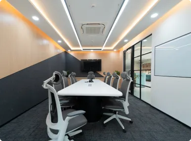 Horizontal’s Courlful Office Dining area Designed by Phi Designs