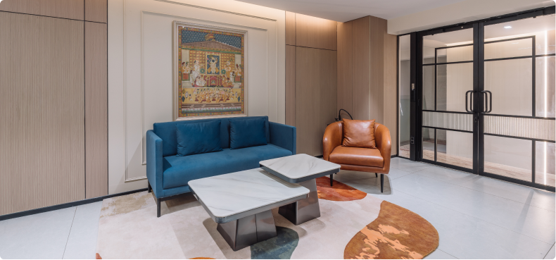 Horizontal’s Inviting Office Reception Area Designed by Phi Designs