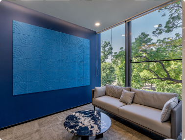 Soho Dragon’s Inviting Office Lounge Area Designed by Phi Designs