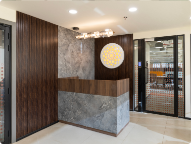 Soho Dragon’s Inviting Office Lounge Area Designed by Phi Designs