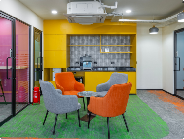 Soho Dragon’s Inviting Office Lounge Area Designed by Phi Designs