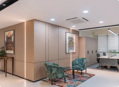 Personalized Office Manger Cabin Designed by Phi Designs Office Interior Designers 