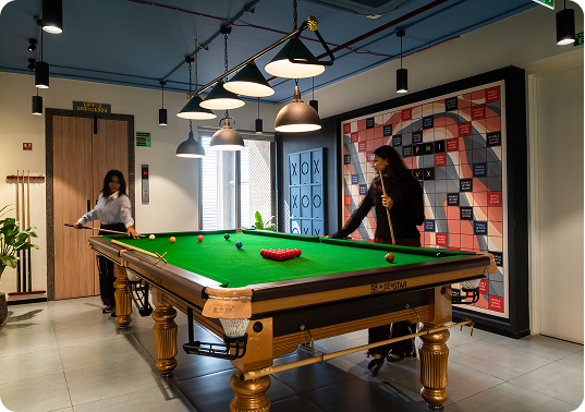 Sophisticated Office Dining Area Designed by Phi Designs Office Interior Designers.