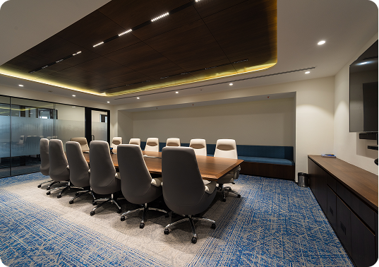 Stylish Office Lounge Area Designed by Phi Designs Office Interior Designers.