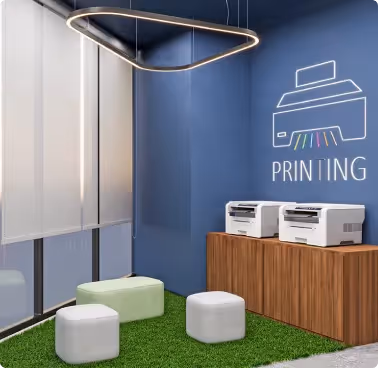 Horizontal’s Interactive Office Lounge Area Designed by Phi Designs