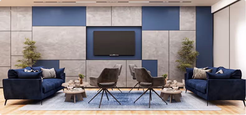 Horizontal’s Inviting Office Reception Area Designed by Phi Designs