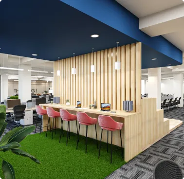 Comfortable Office Meeting Room Designed by Phi Designs Office Interior Designers.