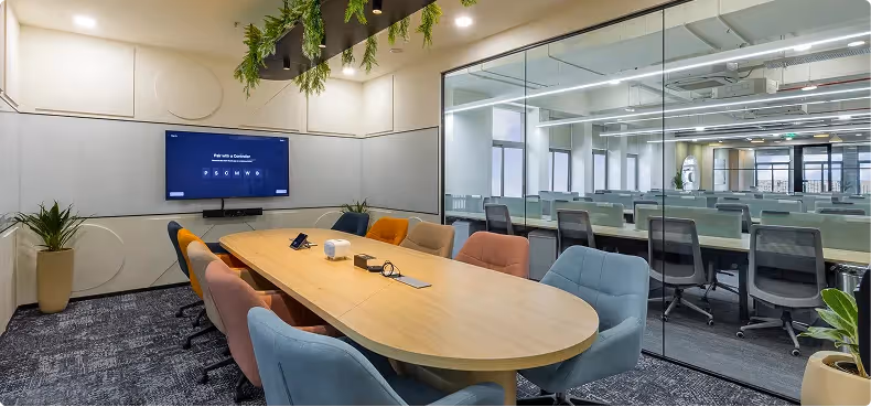 Comfortable Office Lounge Area Designed by Phi Designs Office Interior Designers.