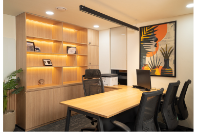 Horizontal’s Courlful Office Dining area Designed by Phi Designs