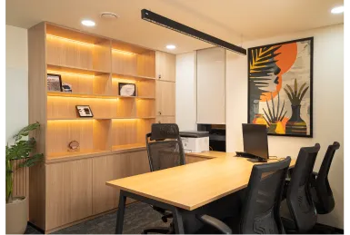 Horizontal’s Courlful Office Dining area Designed by Phi Designs