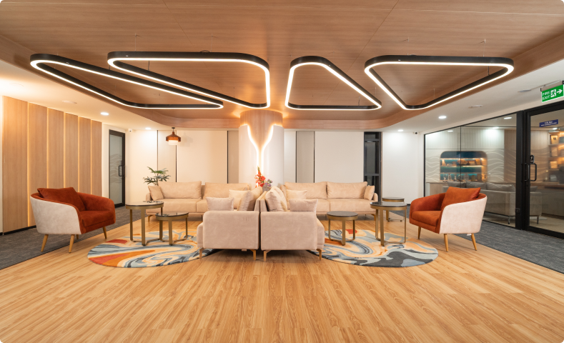 Horizontal’s Inviting Office Reception Area Designed by Phi Designs
