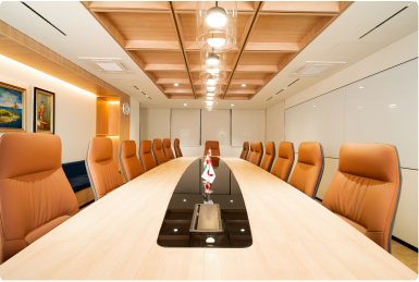Horizontal’s Courlful Office Dining area Designed by Phi Designs