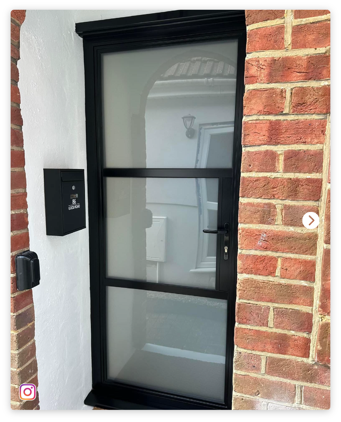 Internal privacy steel look door in modern home