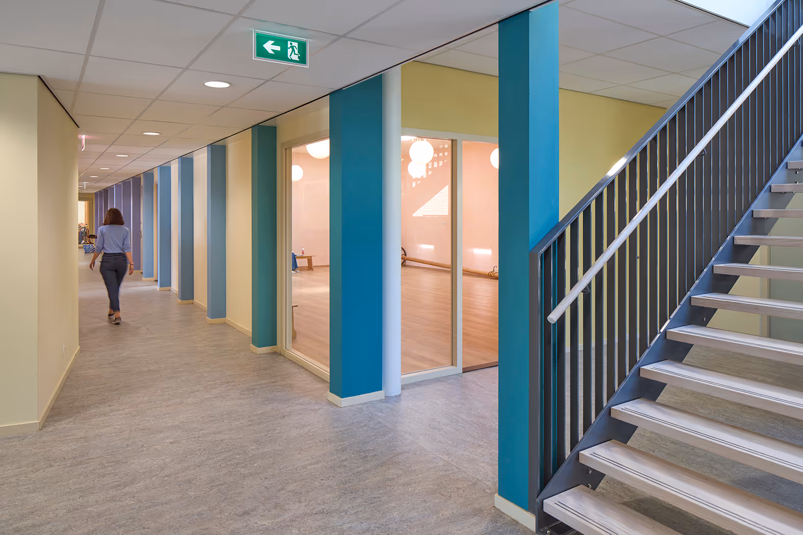 Rudolf Steiner College school building, designed by atelier PRO. Both architecture and interior with an educational function.