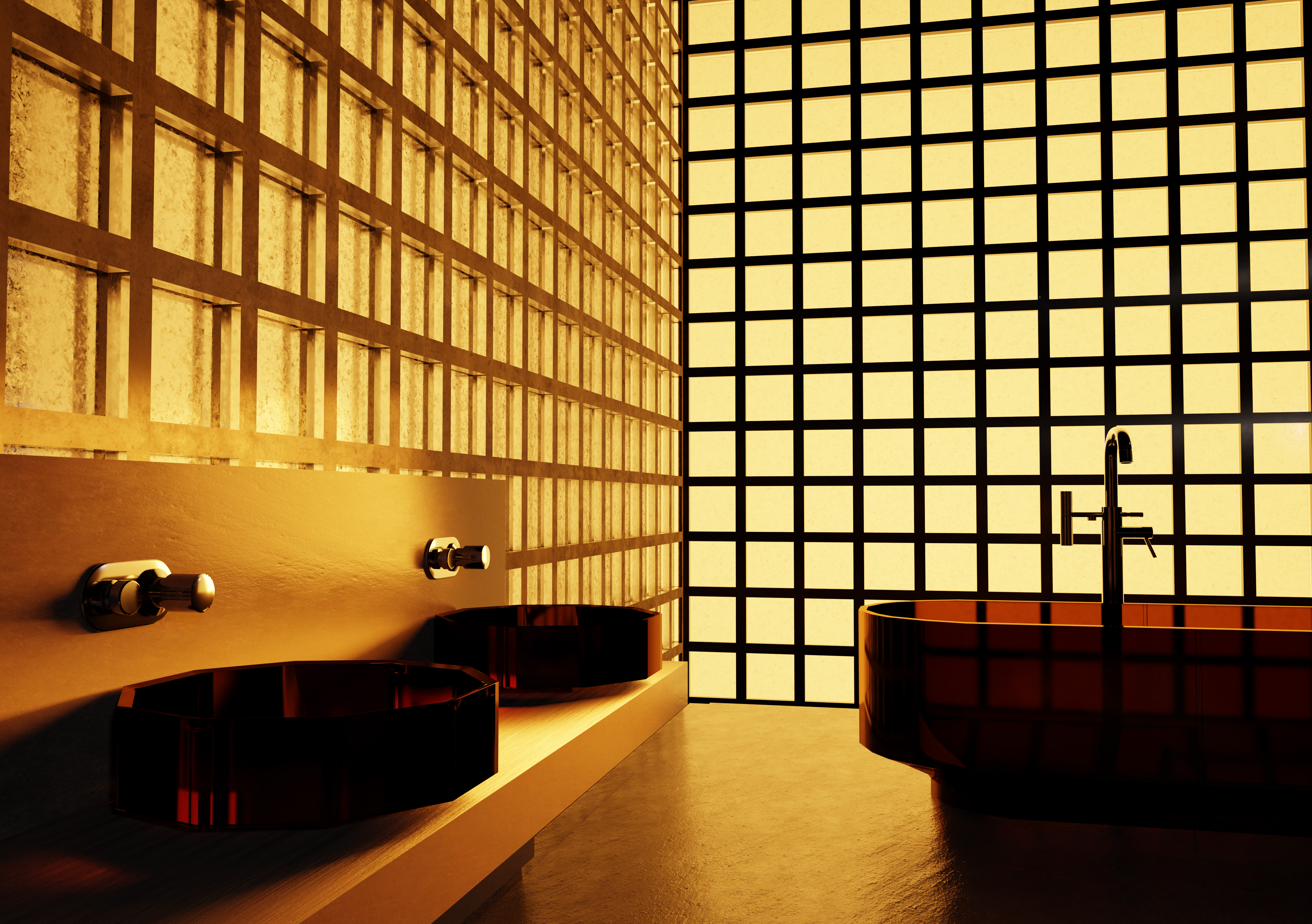 Animation et modelisation 3D - chambre - La salle de bain d'Antonio Lupi - Skying Studio