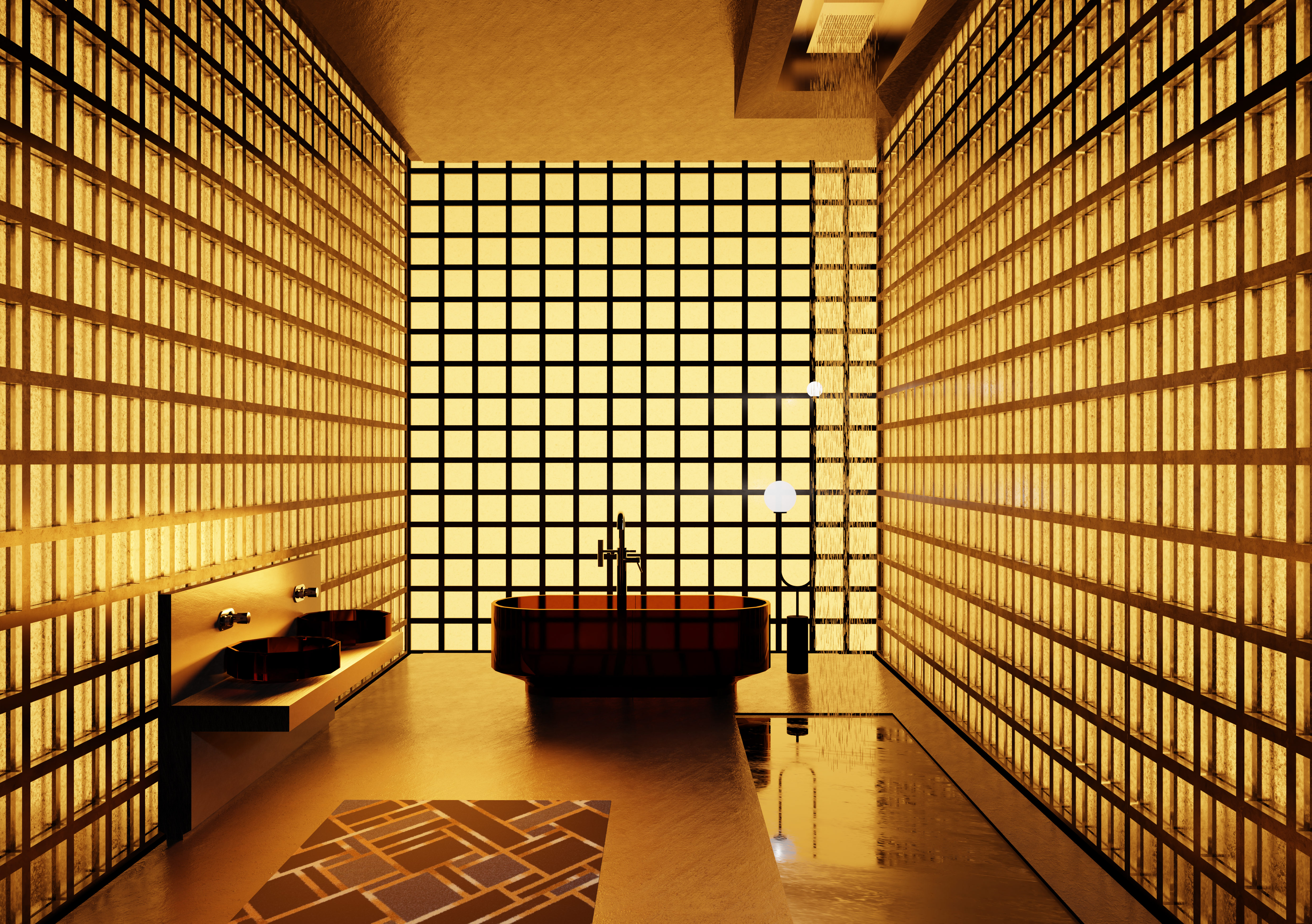 Animation et modelisation 3D - chambre - La salle de bain d'Antonio Lupi - Skying Studio