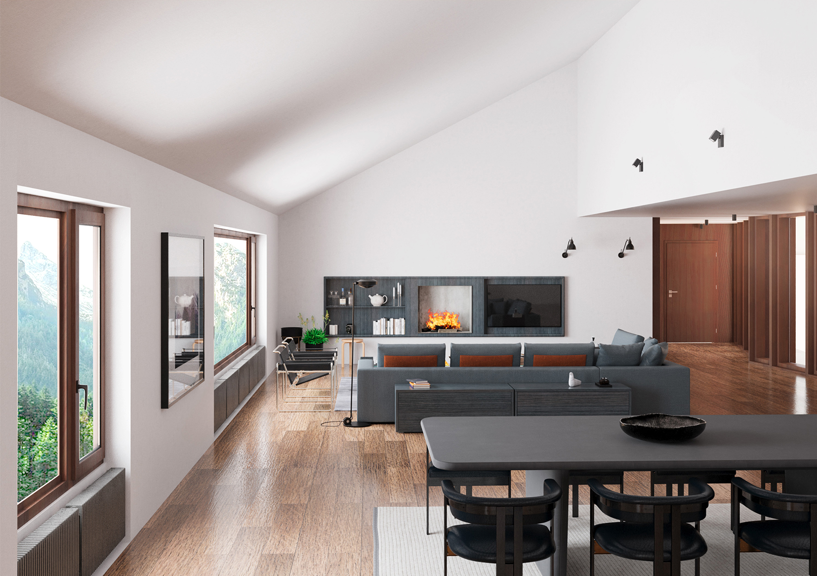 Animation et modelisation 3D - chambre - Plaza House par Grimaldi - Nacht arquitectos - Skying Studio