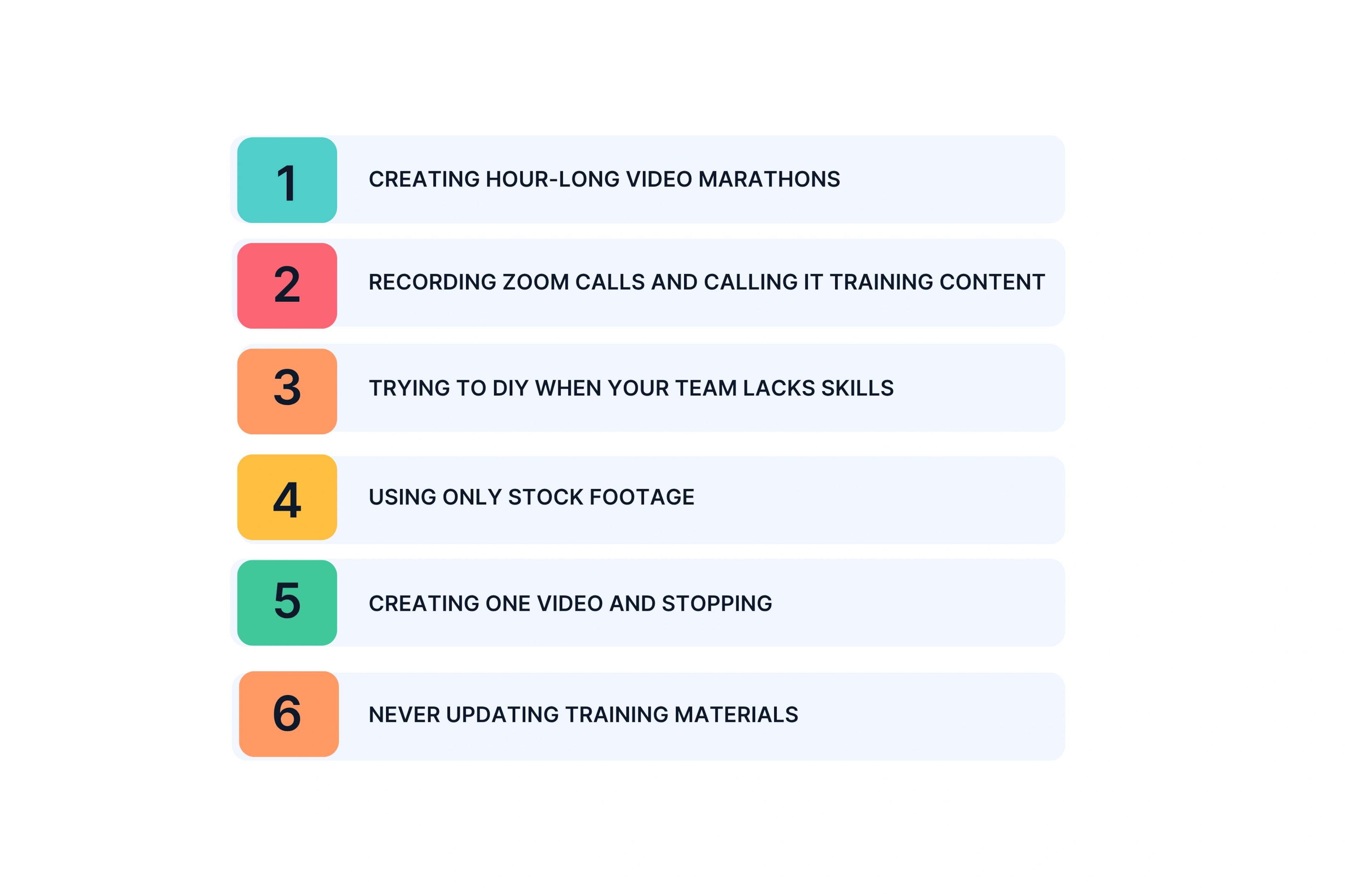 Common Mistakes That Kill Your Training Videos
