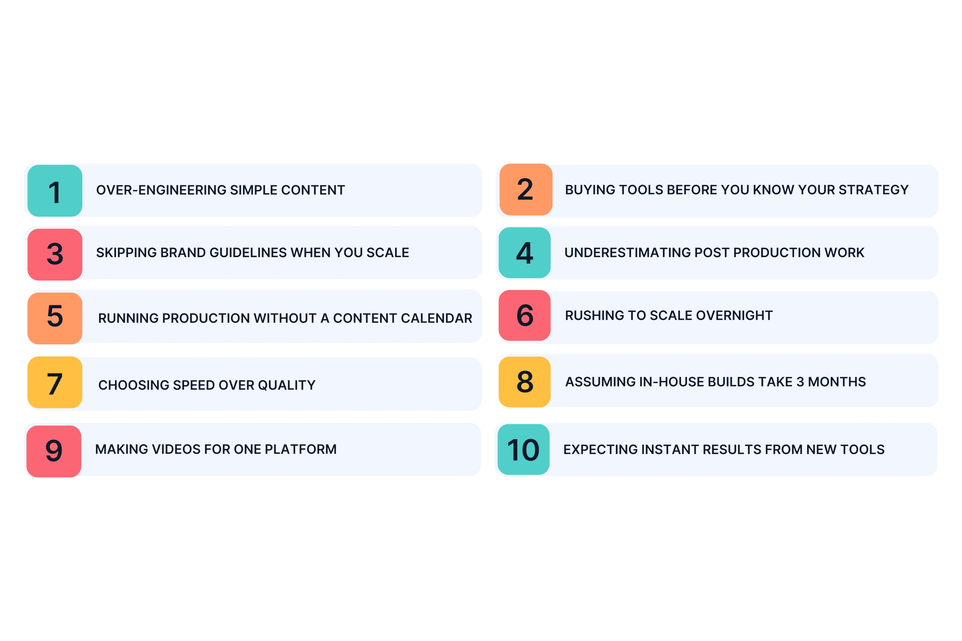 Common Mistakes That Break Video Production at Scale