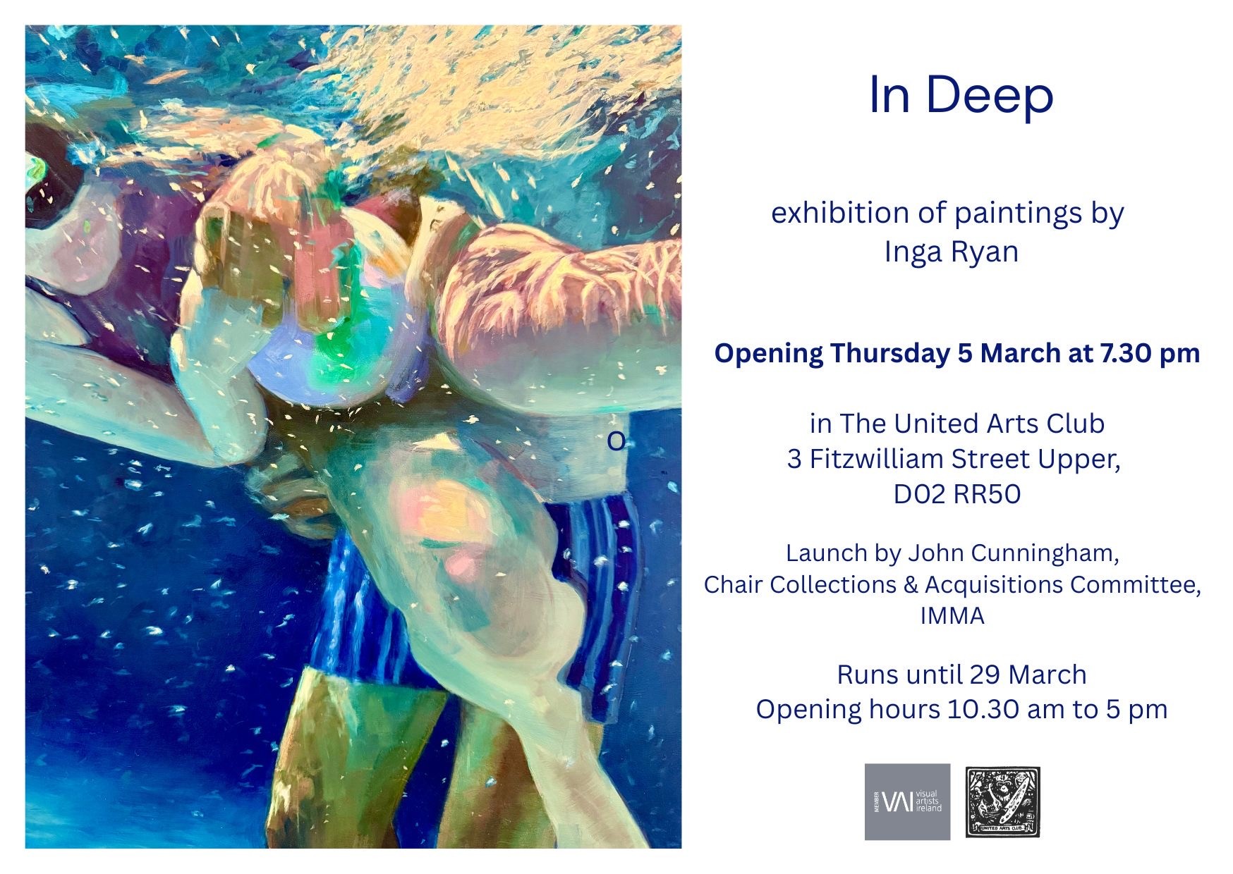 Exhibition Opening 7:30pm Inga Ryan 'In Deep'