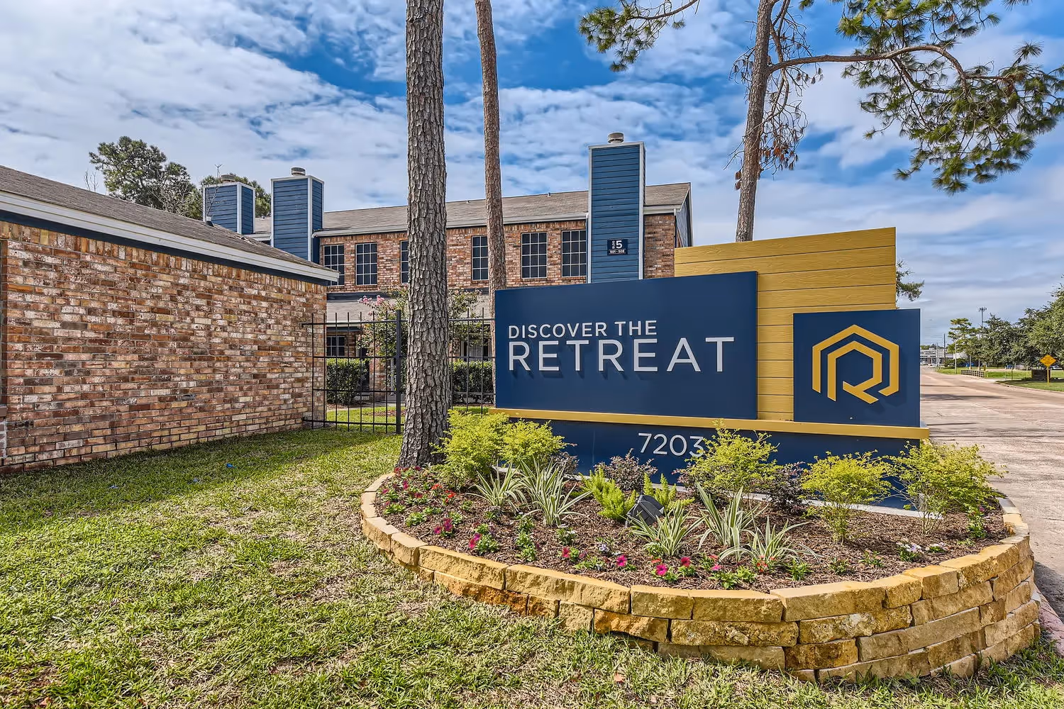 Building exterior at sunset