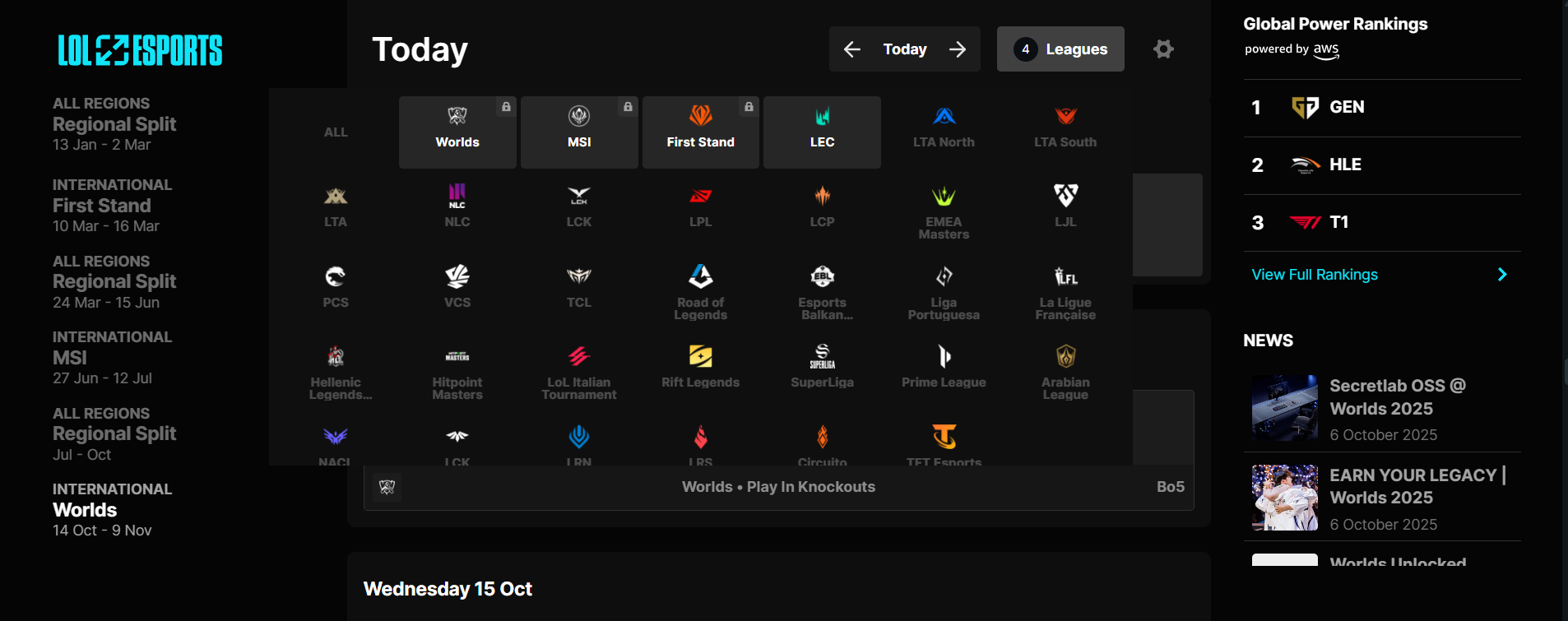 List of major and regional League of Legends esports leagues – Flush Sportsbook