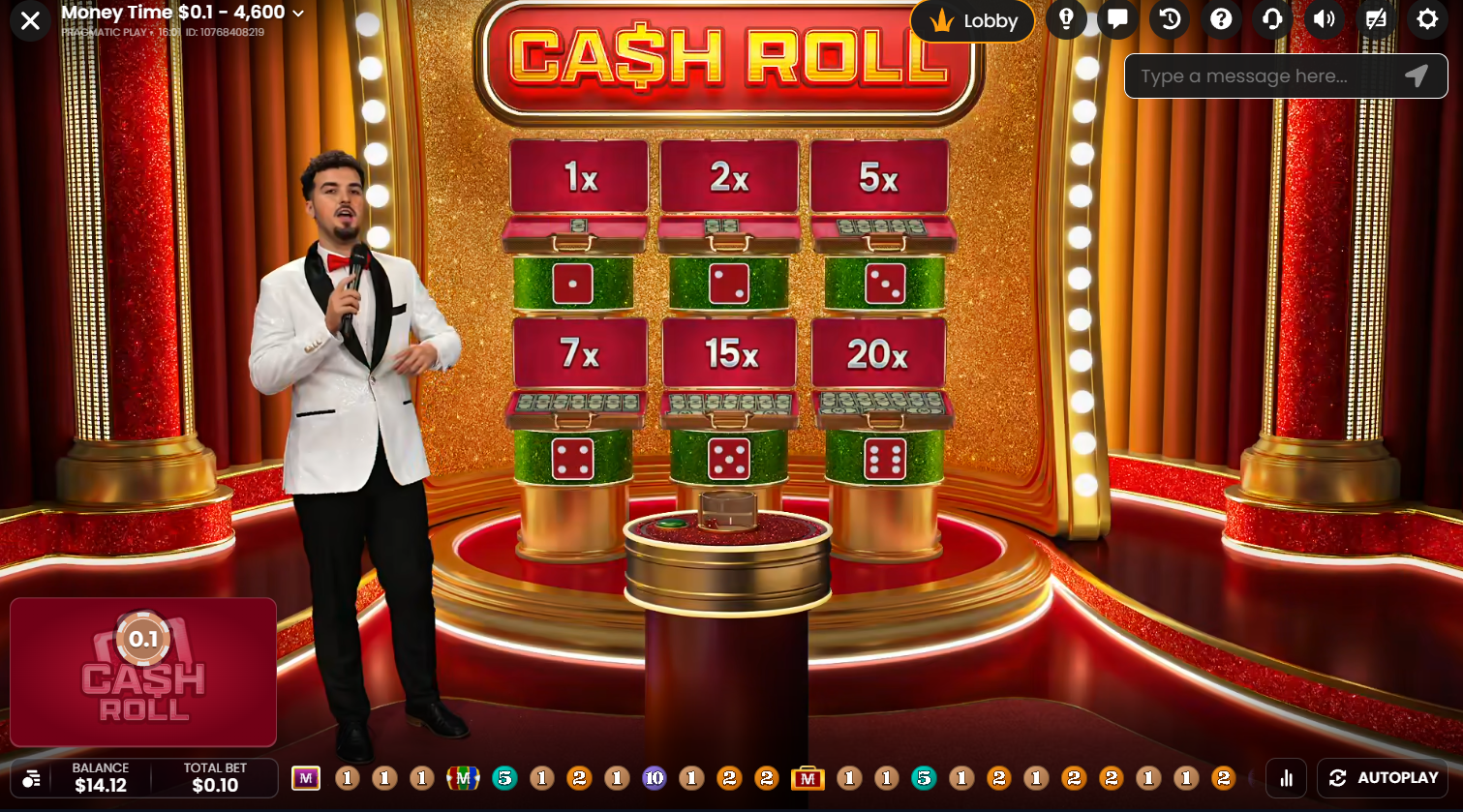 Cash Roll Bonus in Money Time by Pragmatic Play Live with six briefcases of multipliers – Flush