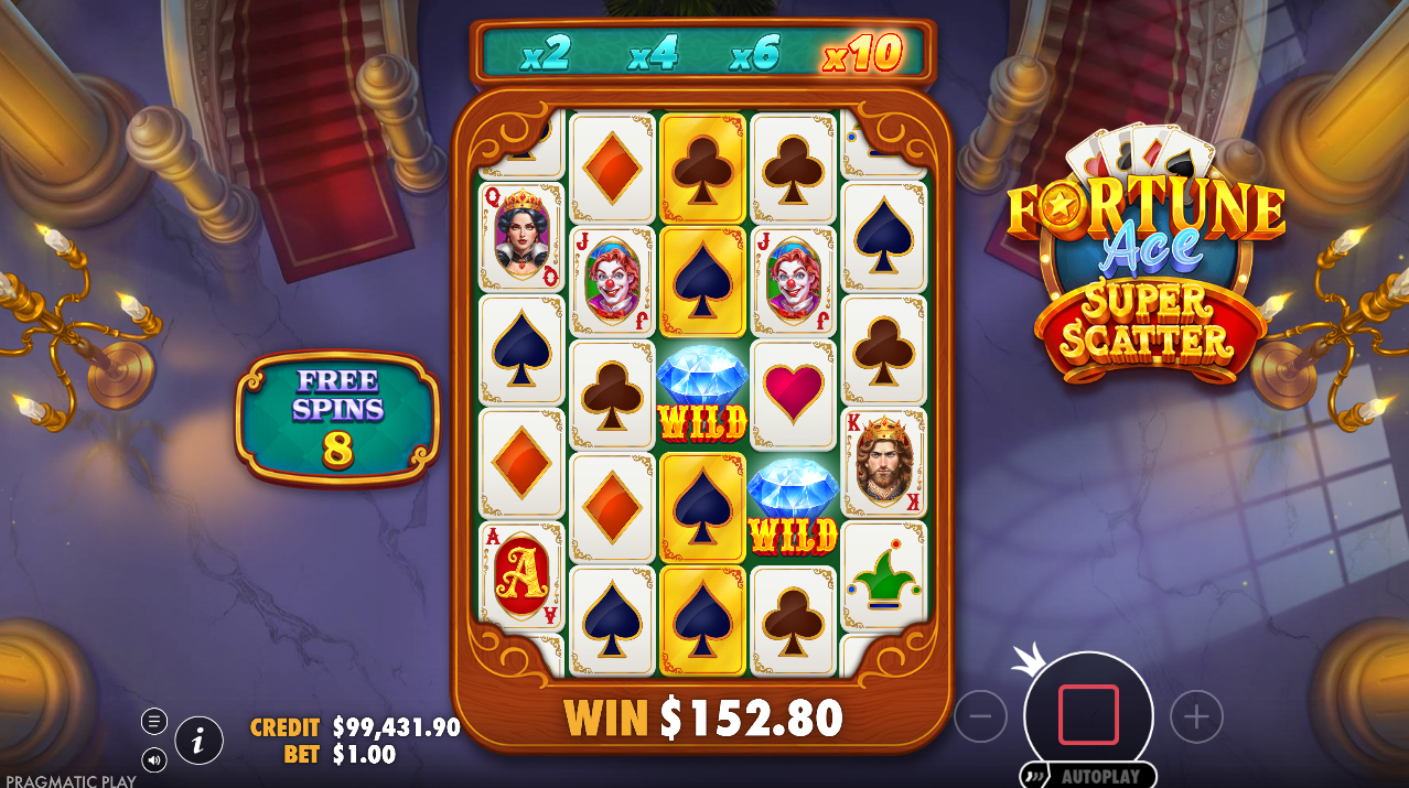 Fortune Ace Super Scatter slot - free spins bonus at play - Flush Casino & Sportsbook
